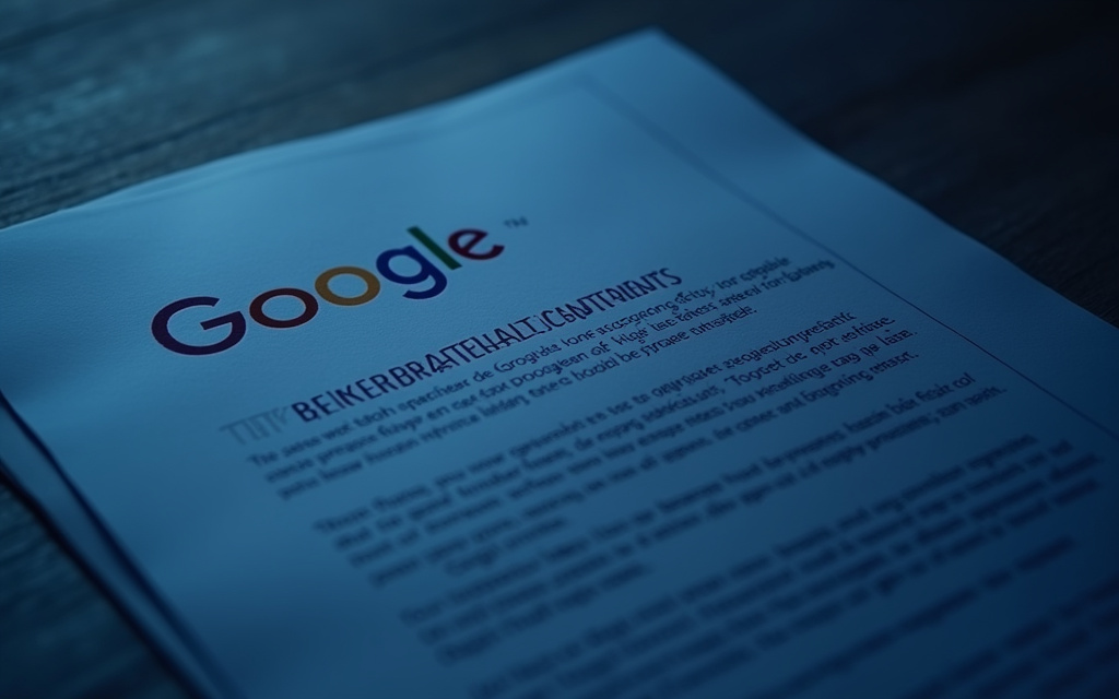 Documento legal de terminos y condiciones de Google