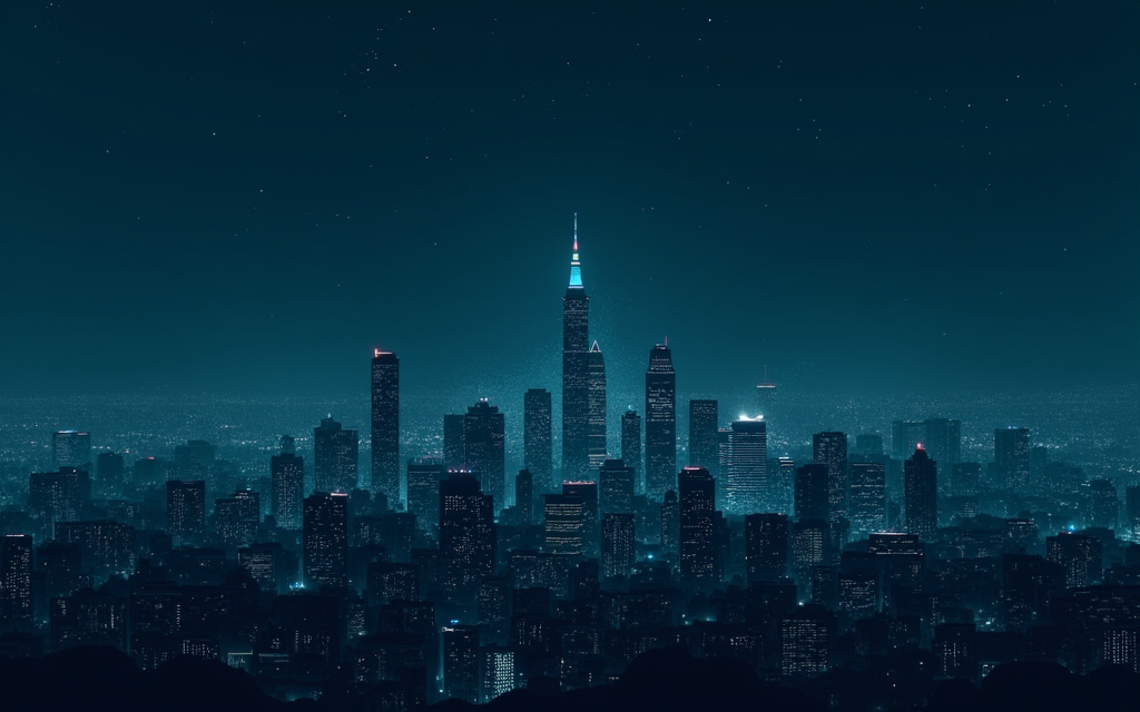 Skyline de Seúl de noche, portada del artículo sobre la IA gratis para todos en Corea del Sur