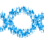 El número 10 formado por personas de la comunidad, visual del décimo aniversario de Nextcloud con motivo del lanzamiento de Hub 26 Summer