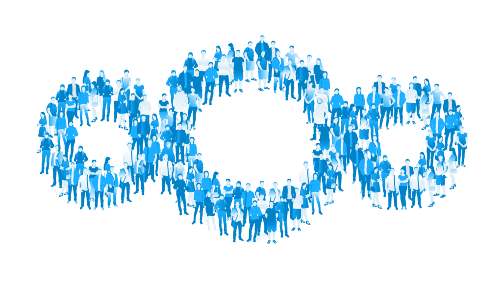 El número 10 formado por personas de la comunidad, visual del décimo aniversario de Nextcloud con motivo del lanzamiento de Hub 26 Summer